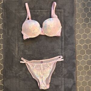 Adore Me Pastel Lace Bra Set